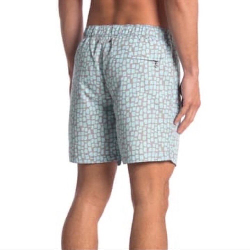 Tom & Teddy Abstract Print Swim Trunks - Picture 3 of 3